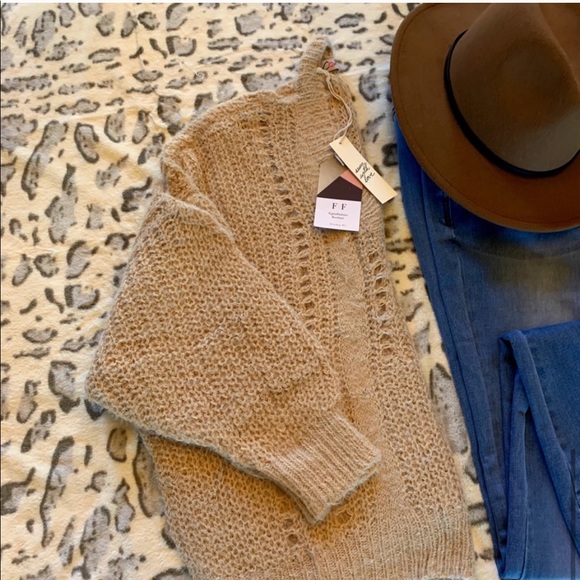 Last! Figleaffashion open knit boho sweater - Picture 5 of 5